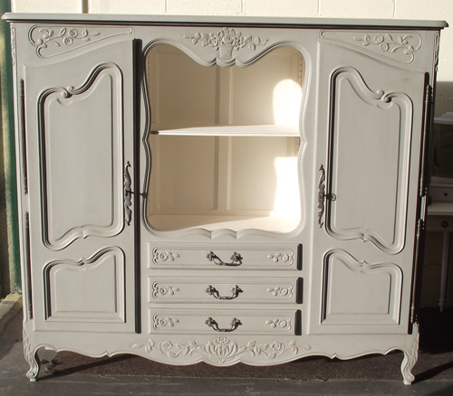 FRENCH PROVENCAL PAINTED BOOKCASE